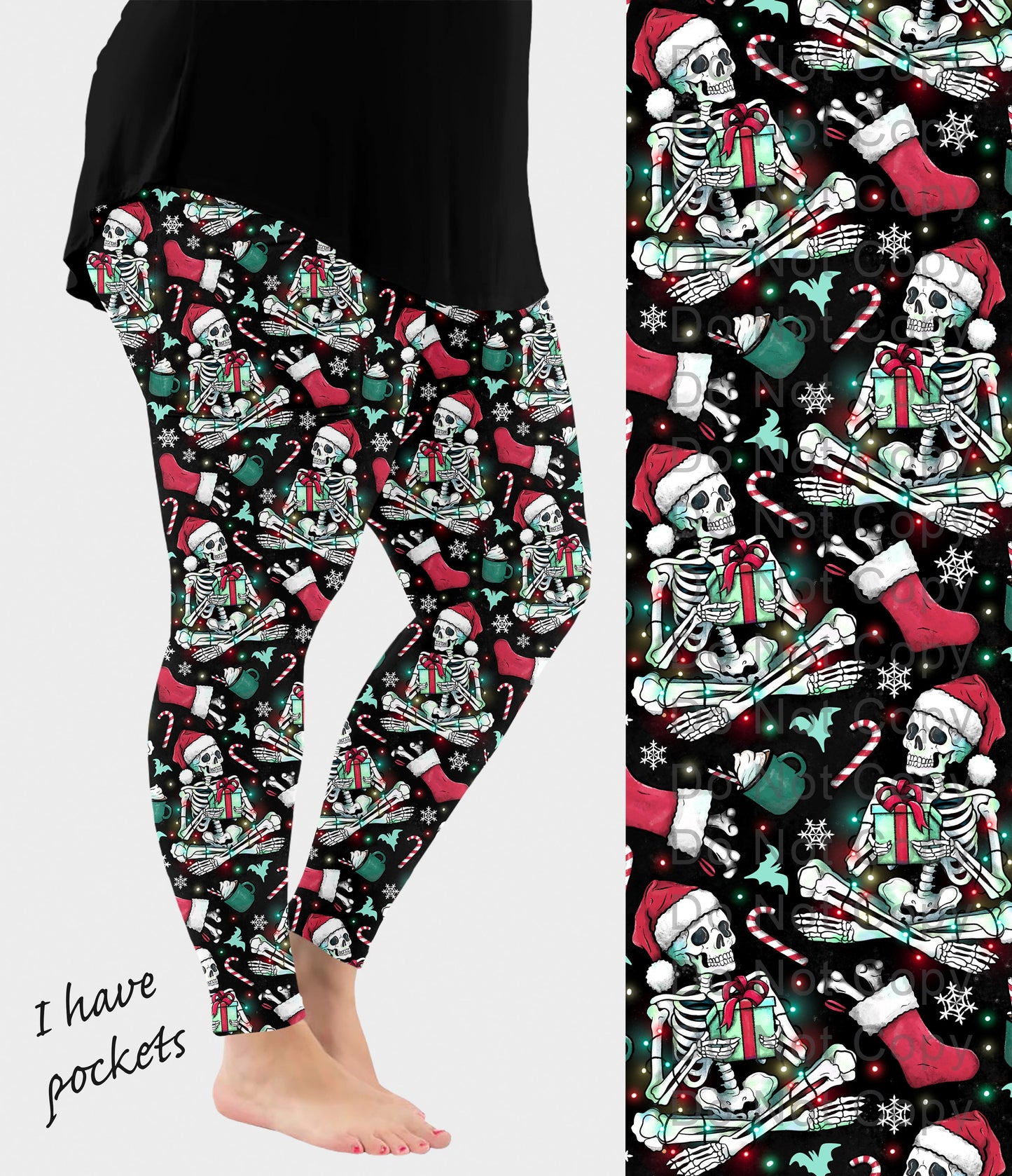 RTS - Jolly Skele Leggings w/ Pockets