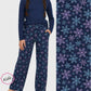 RTS - Kids Blue and Purple Snowflakes Lounge Pants w/ Pockets