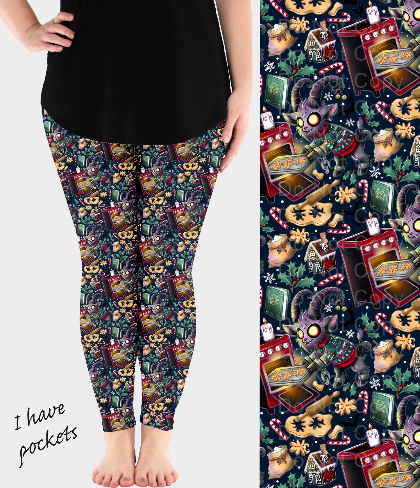 RTS - Krampus Cookies Leggings w/ Pockets