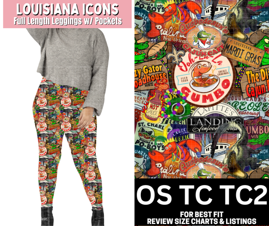 Louisiana Icons Full Length Leggings w/ Pockets