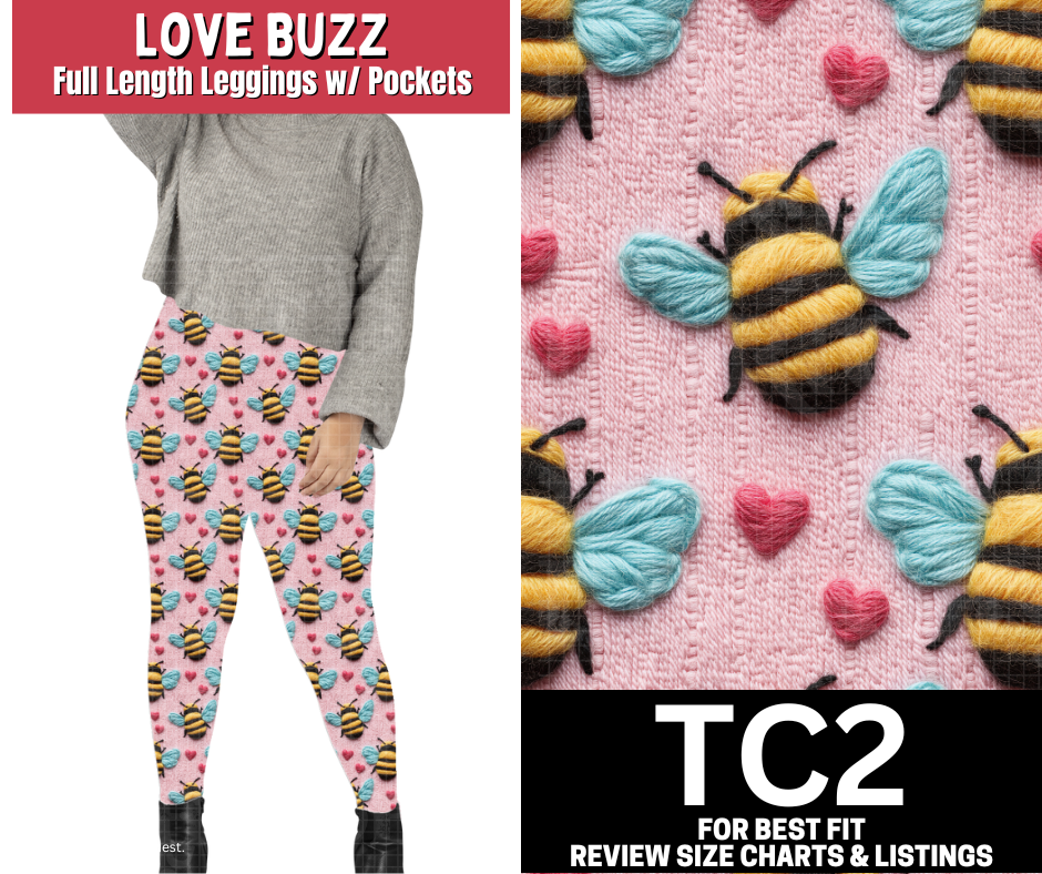 Love Buzz Full Length Leggings w/ Pockets