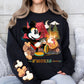 MOUSE CAMPING-CREWNECK SWEATSHIRT W/ SLEEVE PRINT