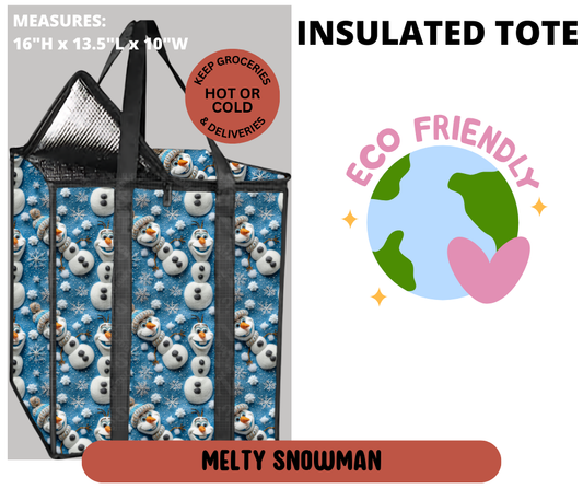 Melty Snowman Insulated Tote
