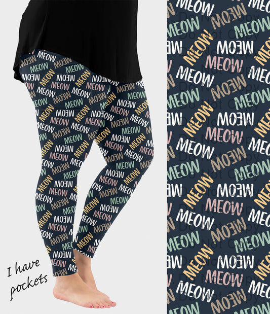 RTS - Meow Leggings with Pockets