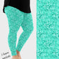 RTS - Mint Tie Dye Leggings with Pockets