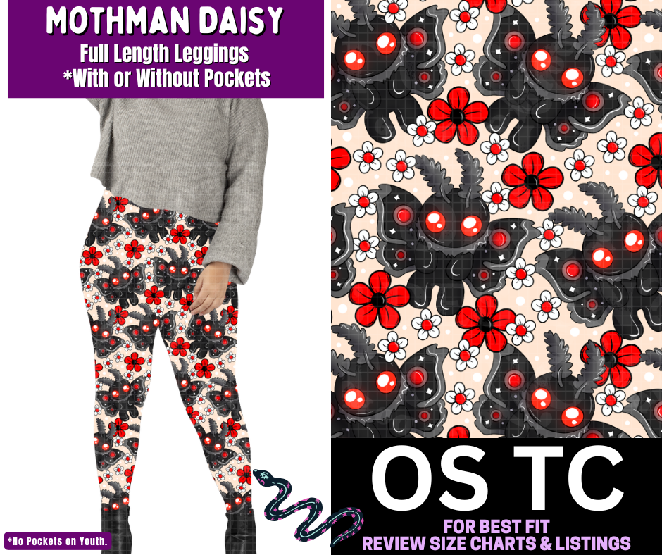 Mothman Daisy Full Length Leggings w/ Pockets