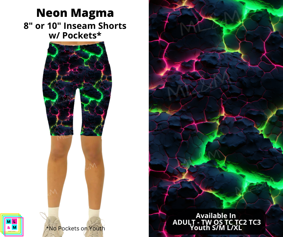 Neon Magna Shorts w/ Pockets