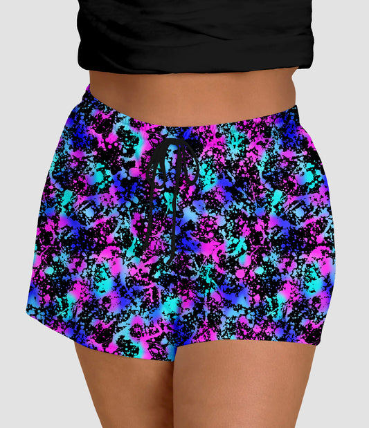 RTS - Neon Splatter Jogger Shorts