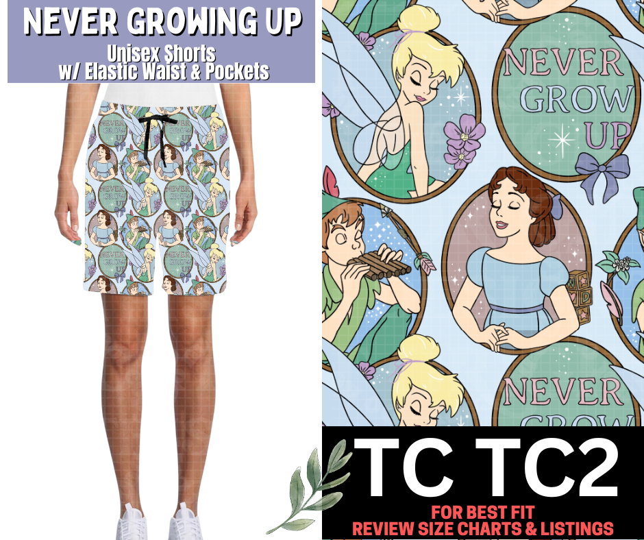 Never Growing Up Unisex Shorts