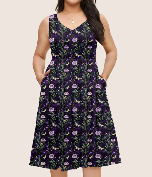RTS - Night Garden Pocket Dress