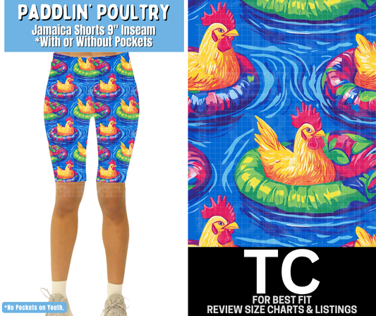 Paddlin' Poultry Jamaica Shorts w/ Pockets