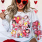 CB LOVE- CREWNECK SWEATSHIRT W/ SLEEVE PRINT