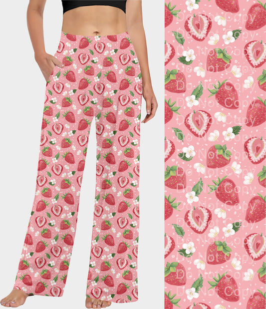 RTS - Pink Strawberries Lounge Pants