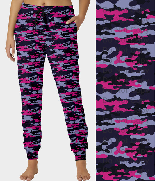 RTS - Pink and Purple Camo Jogger Pants