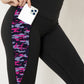 RTS - Pink and Purple Camo Leggings w/ Triangle Sport Pockets