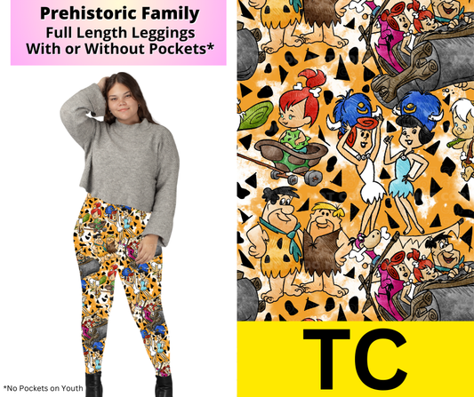 Prehistoric Family Full Length Leggings w/ Pockets