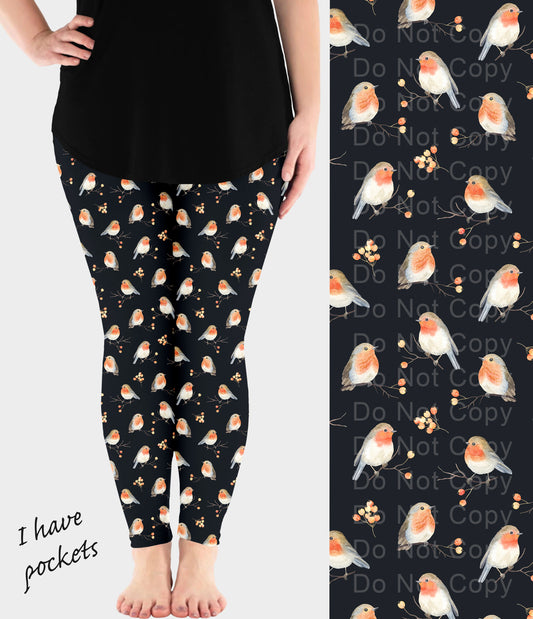 RTS - Pretty Robin Leggings w/ Pockets