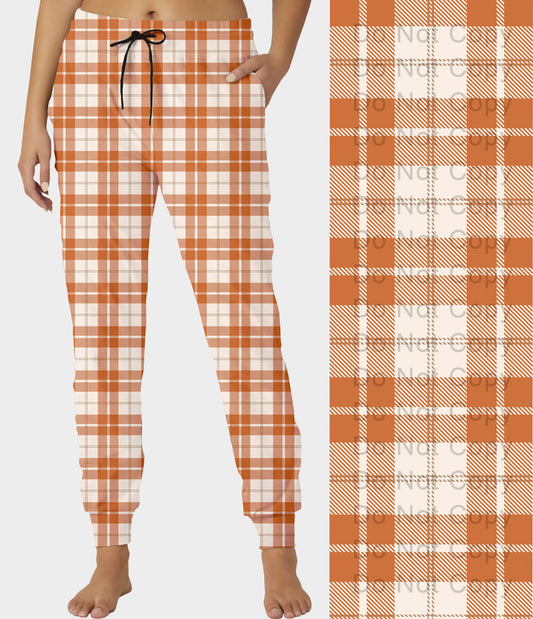 RTS - Pumpkin Patch Plaid Joggers