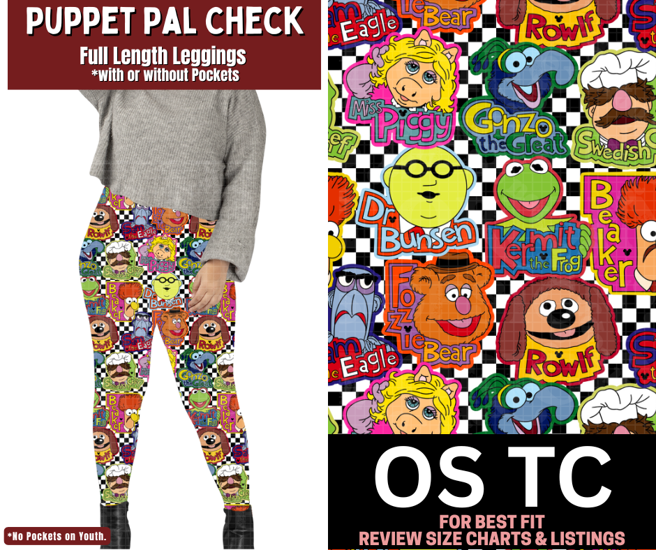 Puppet Pal Check Full Length Leggings w/ Pockets
