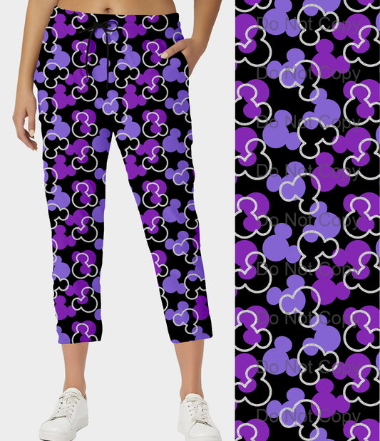 RTS - Purple Ears Capri Joggers