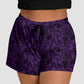 RTS - Purple Floral Lace Jogger Shorts