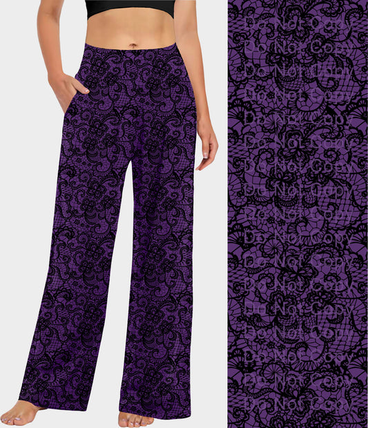 RTS - Purple Floral Lace Lounge Pants