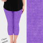 RTS - Purple Passion Capri Leggings w/ Pockets