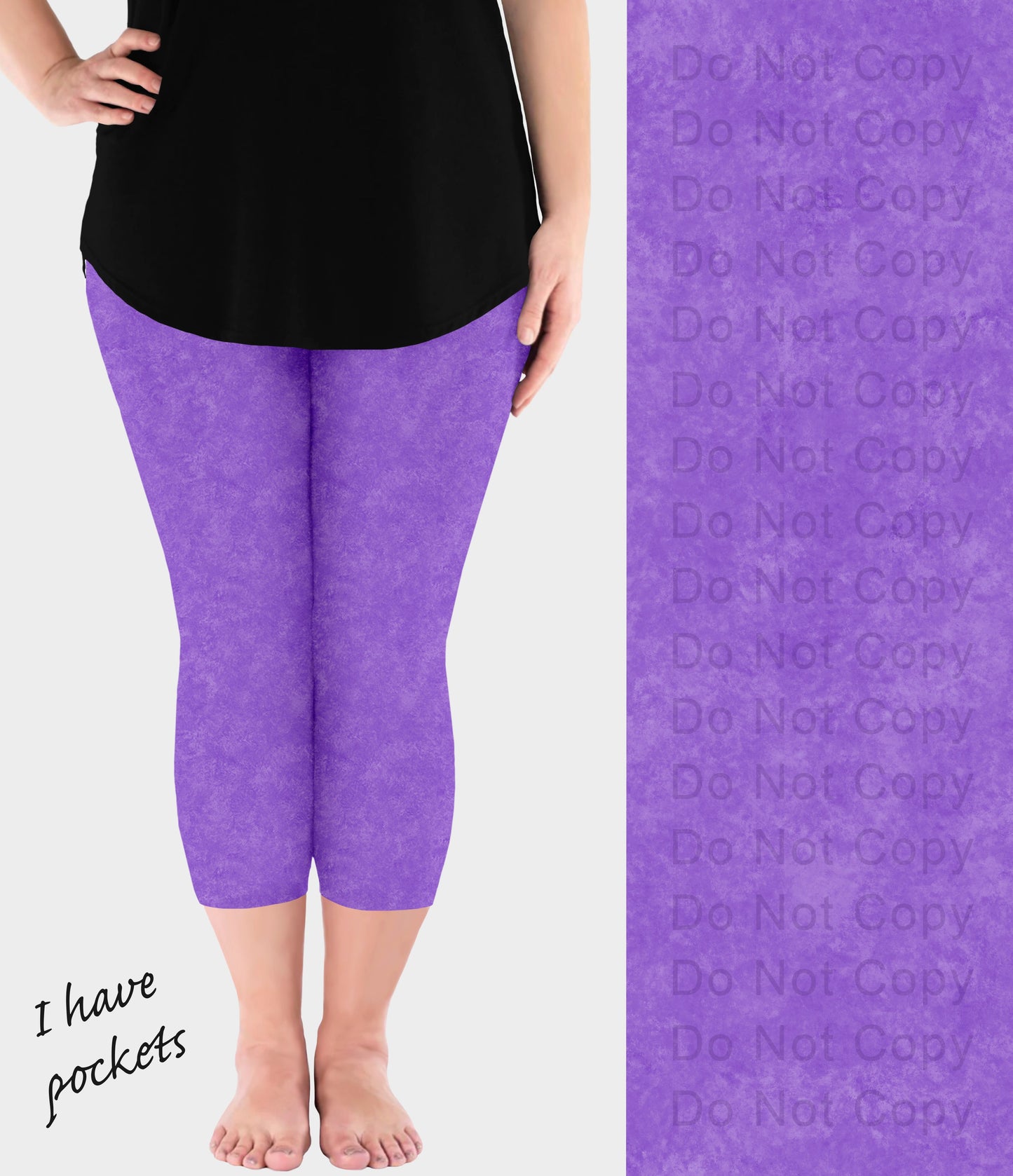 RTS - Purple Passion Capri Leggings w/ Pockets