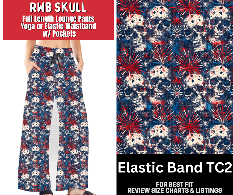RWB Skull Full Length Lounge Pants