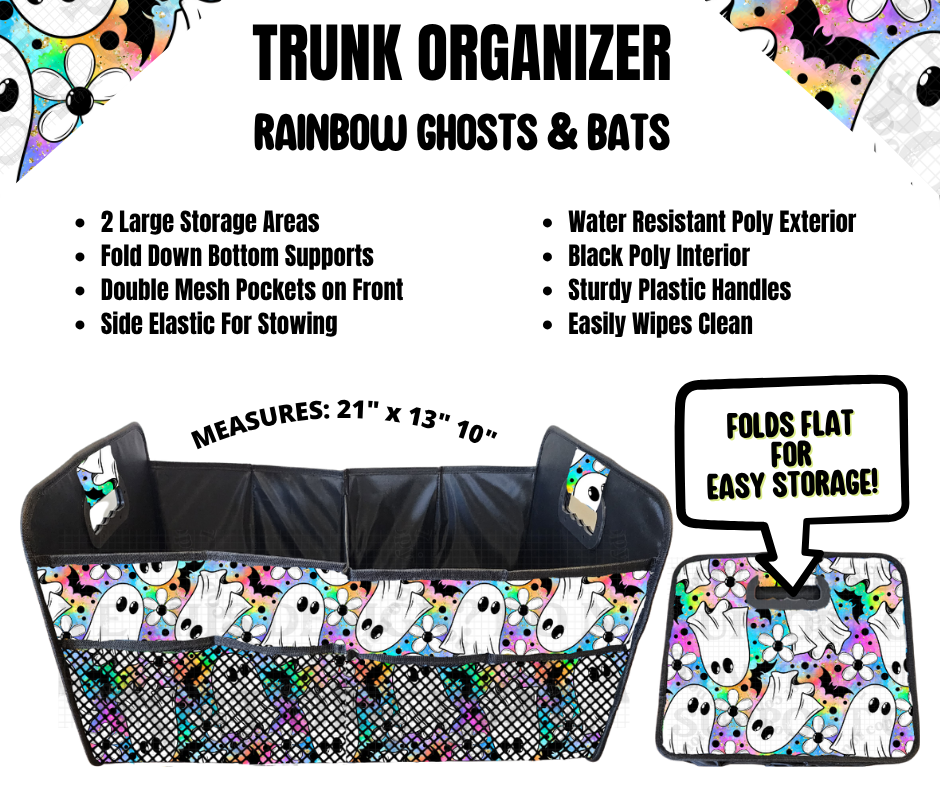 Rainbow Ghosts & Bats Trunk Organizer