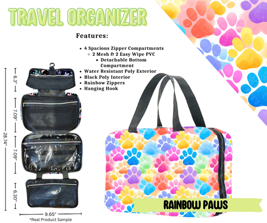Rainbow Paws Travel Organizer