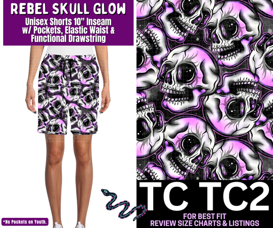 Rebel Skull Glow Unisex Shorts