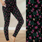 RTS - Rosette Fleur Leggings with Triangle Sport Pockets