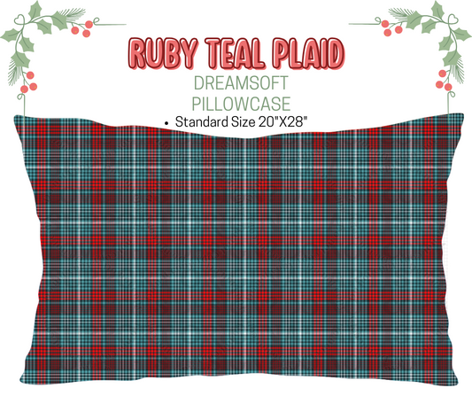 Ruby Teal Plaid Dreamsoft Pillowcases