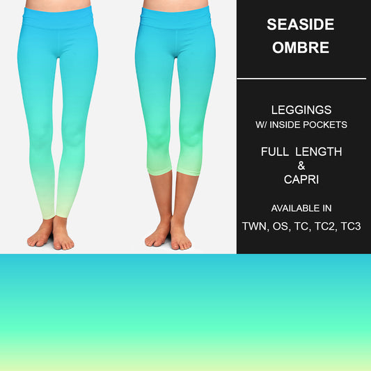 RTS - Seaside Ombre Leggings w/ Pockets