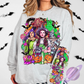 SPOOKY WIZ- CREW SWEATSHIRT W/ SLEEVE PRINT