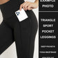 RTS - Snowy Squirrel Leggings w/ Triangle Sport Pockets