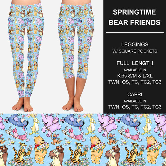 RTS - Springtime Friends Leggings w/ Pockets