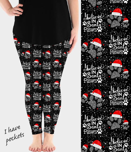 RTS - Santa Paws Leggings w/ Pockets