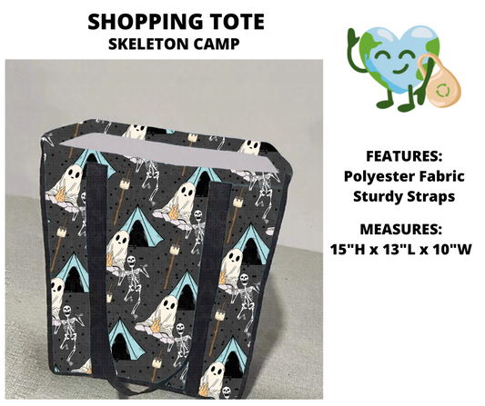 Skeleton Camp Shopping Tote