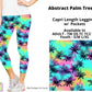 Abstract Palm Trees Capri Length w/ Pockets