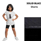 Solid Black Jamaica Shorts w/ Pockets
