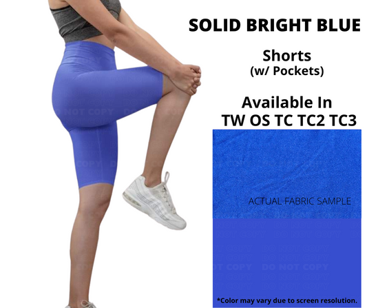 Solid Bright Blue 10" Jamaica Shorts