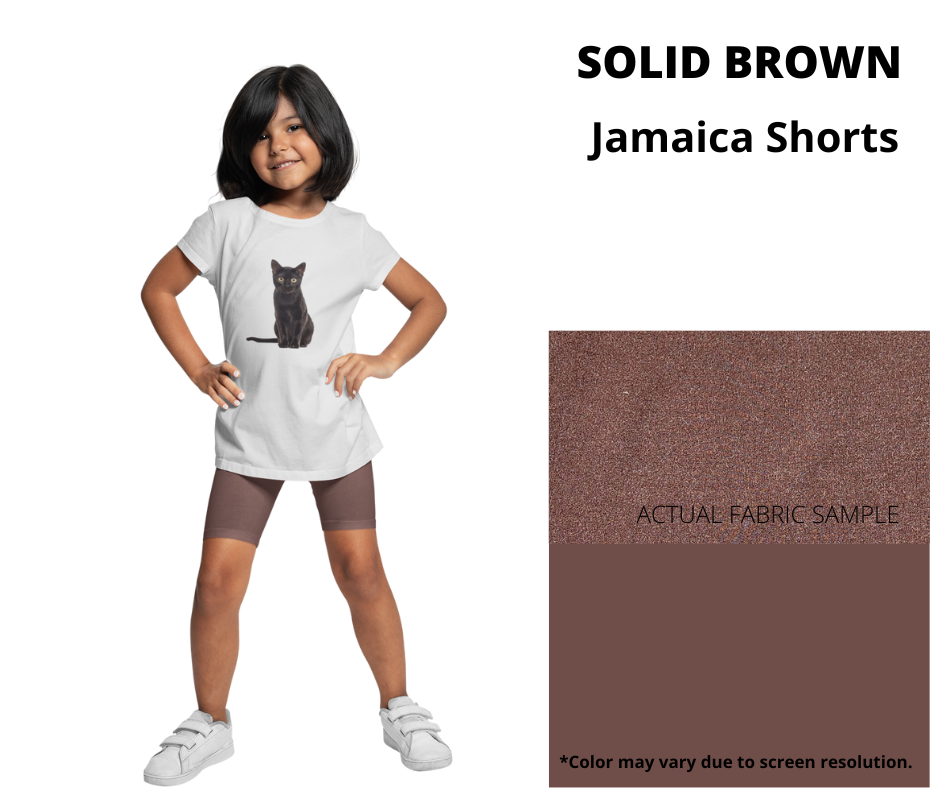 Solid Brown Youth Jamaica Shorts