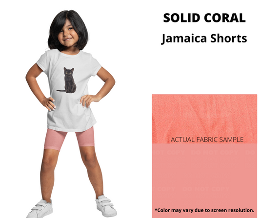 Solid Coral Youth Jamaica Shorts