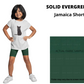 Solid Evergreen 9" Shorts w/ Pockets