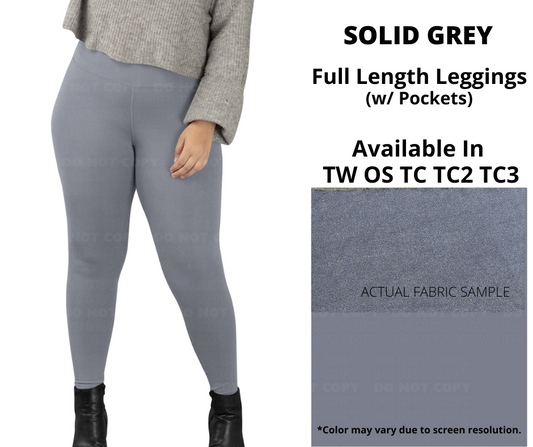 Solid Grey Full Length w/ Pockets