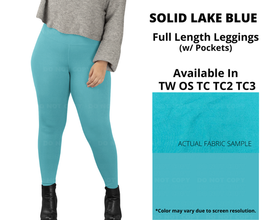 Solid Lake Blue Full Length w/ Pockets