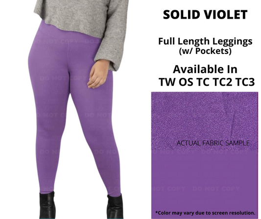 Solid Violet Full Length w/ Pockets