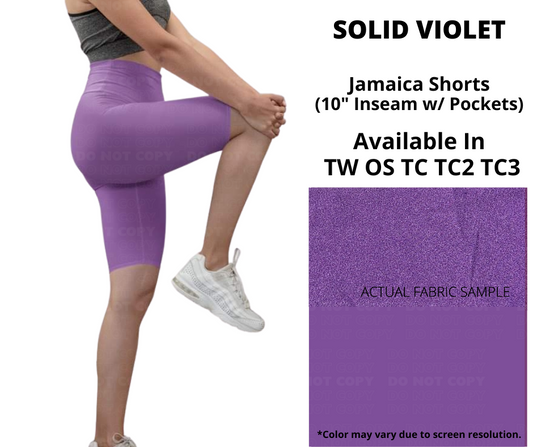 Solid Violet 10" Jamaica Shorts